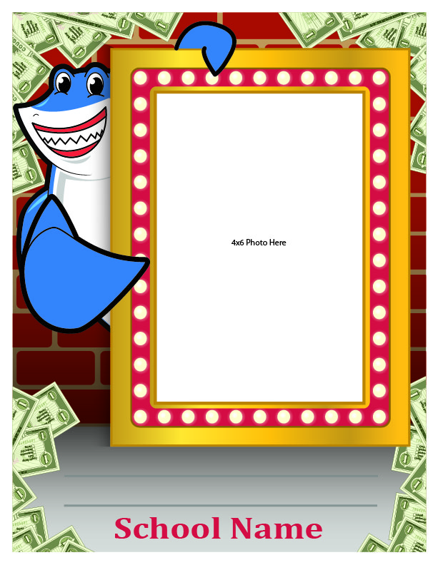 The student spotlight frames are made to recognize student achievements throughout the school for all to see. Simply write in the student name and add an image. They are completely customized with your mascot, school name and any other information you want. Receive the digital files to print your own at 8.5"x11". Or order laminated posters from us at 18"x24" and place an 8.5"x11" image.