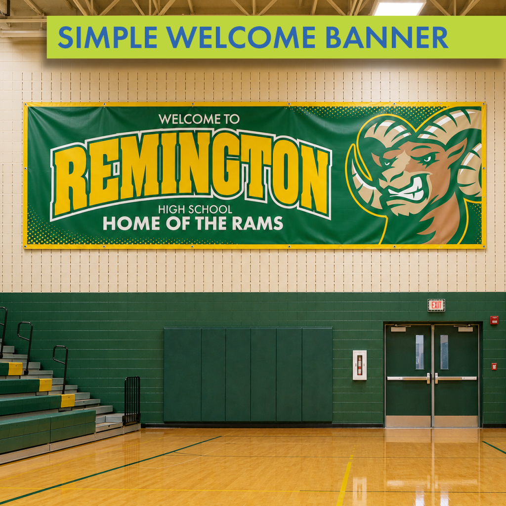 Welcome Reece Banner Welcome Banners – Shop Mascot Junction