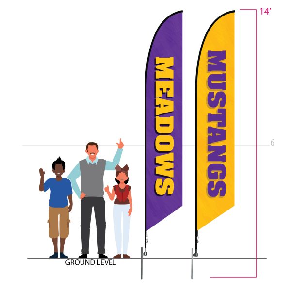 Feather Flag Size Example