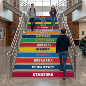College Themed Stair Stickers