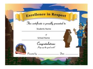 Grizzly Award Certificate