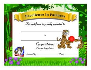 Award Certificate PBIS Fairness