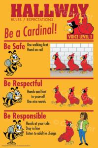 BIS Posters Cardinal Hallway Rules