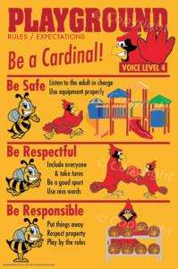 PBIS Posters Cardinal Playground Rules