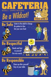 PBIS Posters Lion Cafeteria Rules