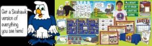 PBIS Posters Seahawk Blue Mascot Clip Art