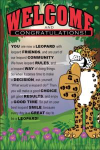 Welcome Poster Leopard