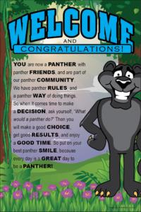 Panther Mascot Poster Welcome