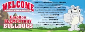 Bulldog Mascot Banner School