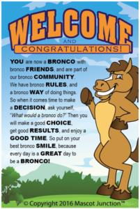 Stallion Mascot Welcome Poster PBIS