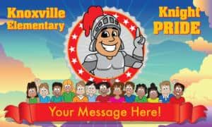 Knight Mascot Banner PBIS