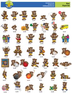 Bear Mascot Clip Art Graphics