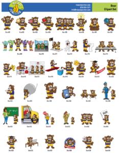 ear Mascot Clip Art Illustrations