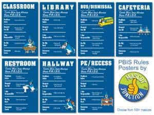 Blue Jay Mascot PBIS Rules Poster Designs