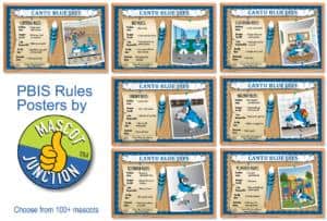 Blue Jay Mascot Posters PBIS Rules