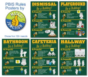 Bulldog Mascot Rules Posters PBIS