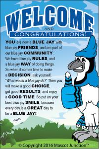 Blue Jay Mascot Poster Design