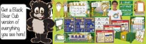 PBIS Posters Black Bear Cub Mascot Clip Art