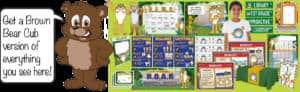 PBIS Posters Brown Bear Cub Mascot Clip Art