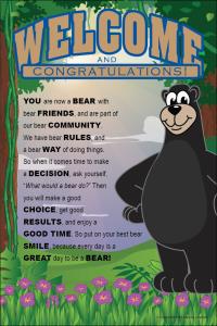 PBIS Poster Black Bear Mascot