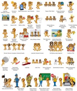 Lion Mascot Clip Art Collection PBIS Graphics