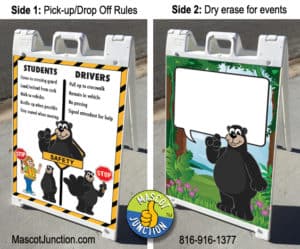Sidewalk Sign PBIS Black Bear