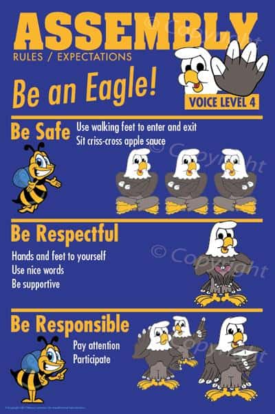 PBIS Posters Assembly Rules Eagle