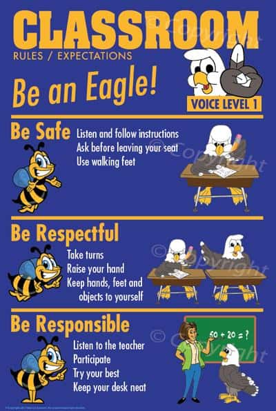 PBIS Posters Classroom Rules Eagle