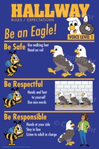 PBIS Posters Hallway Rules Eagle