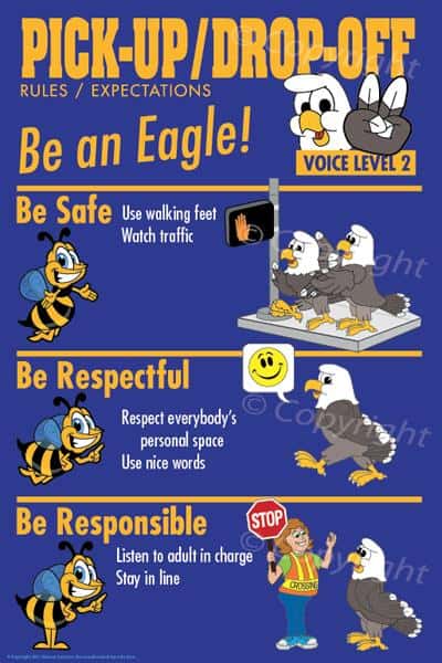 PBIS Posters Pick Up Rules Eagle