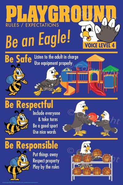 PBIS Posters Playground Rules Eagle