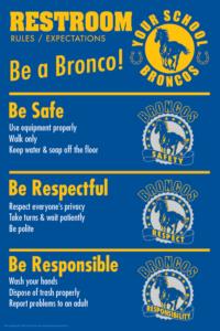 Bronco Rules Poster Restroom