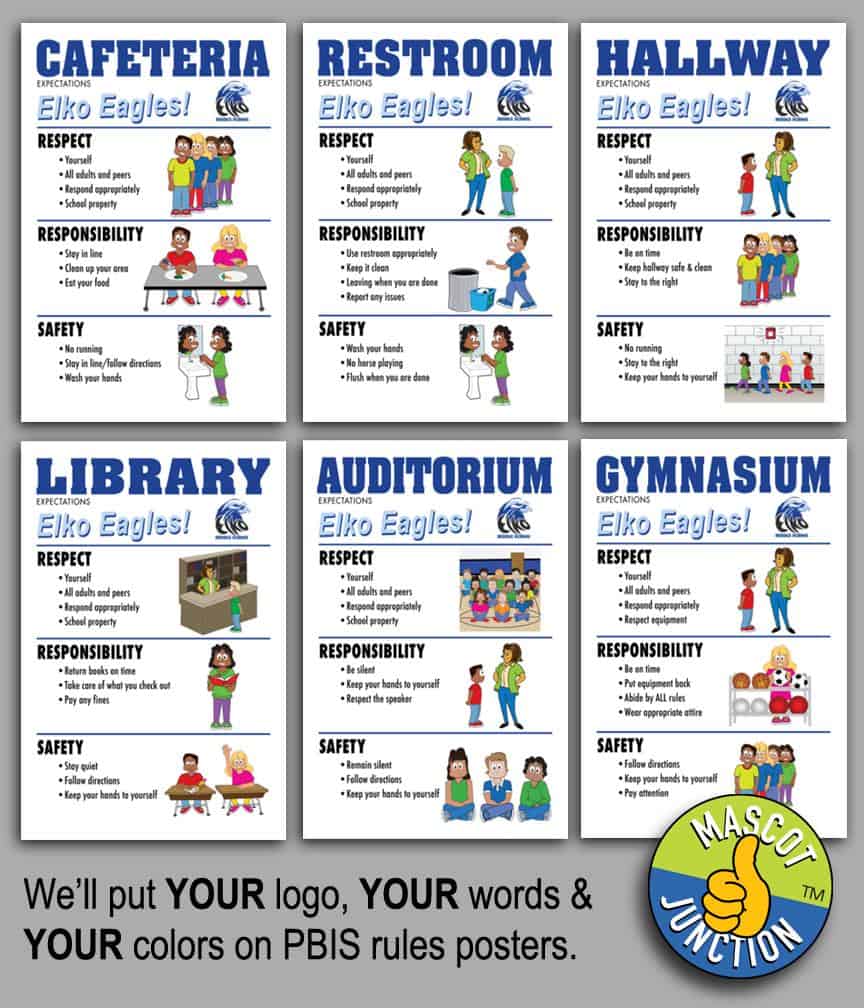 School Logo Rules Posters