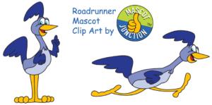 Roadrunner Mascot Clip Art Logo