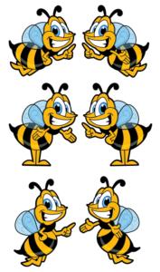Bee Mascot Clip Art Style 2
