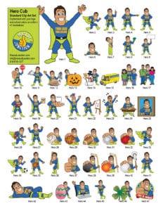 Hero Mascot Clip Art Standard Set