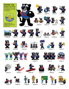 Panther Mascot Clip Art Behavior Set