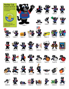 Panther Mascot Clip Art Std Set