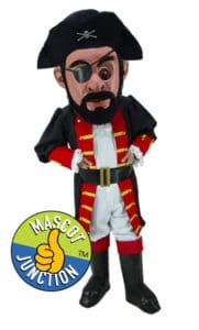 Pirate Raider Captain Mascot Costume