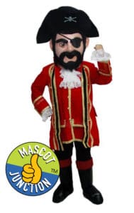 Pirate Raider Captain Mascot Costume