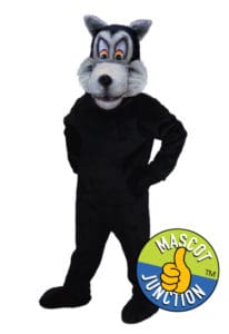 Black Wolf Mascot Costume