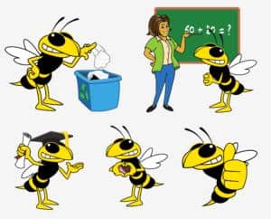 Hornet Yellow Jacket Mascot Clipart