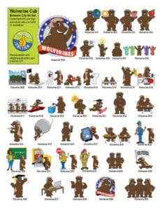 Wolverine Behavior Clip Art Set