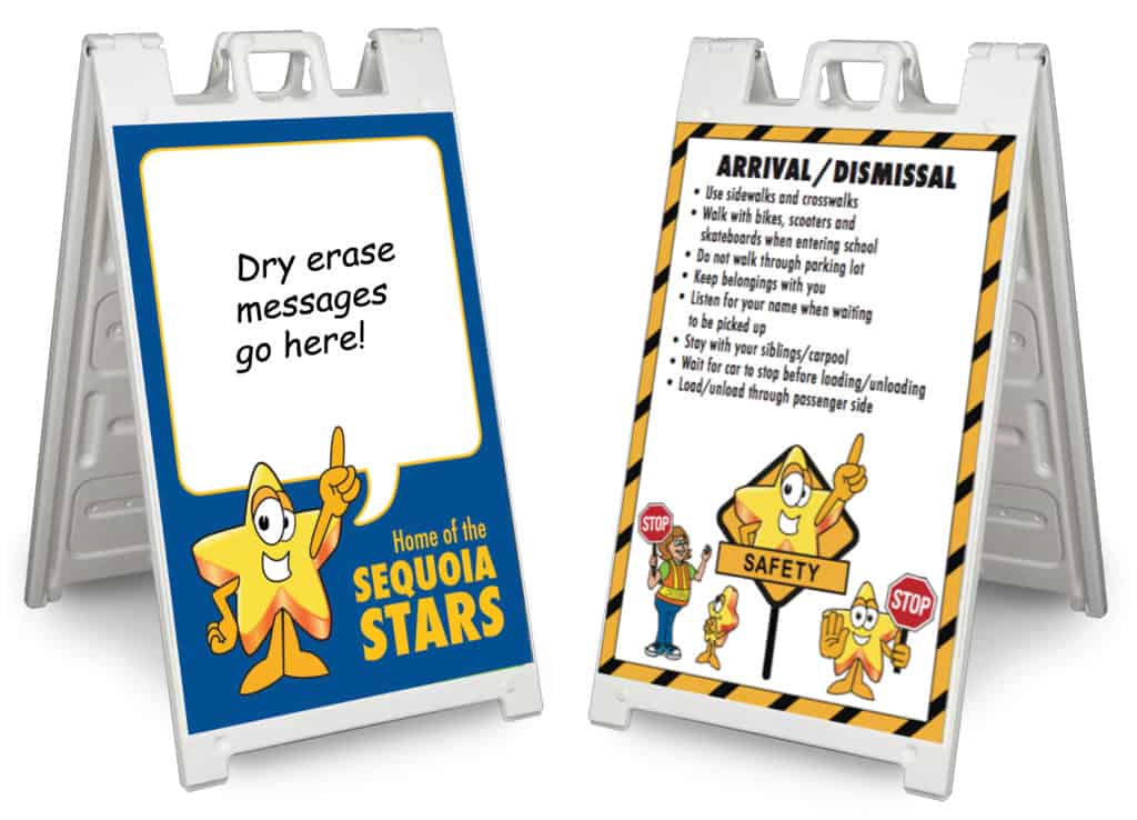 Sidewalk sign school safety