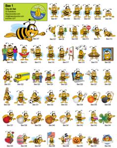 Bee Clip Art Cartoon School Mascot