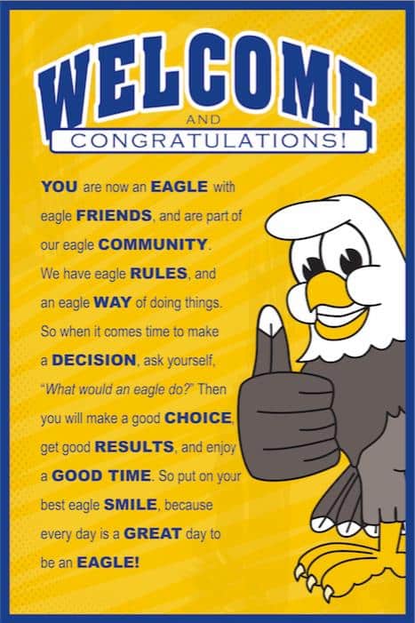 PBIS Welcome Poster Eagle Mascot