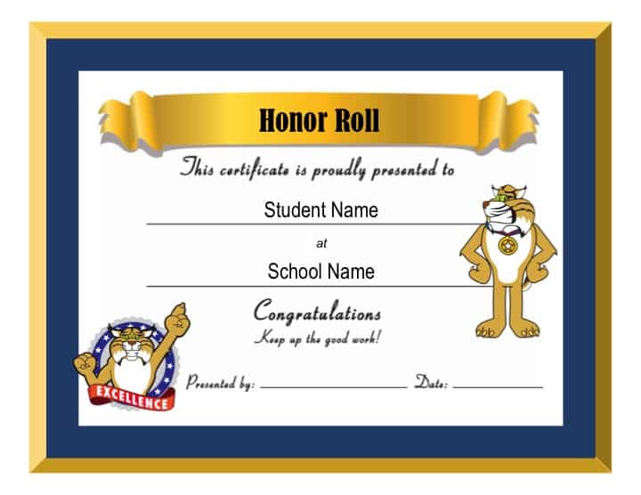 Editable Award Certificates For Students