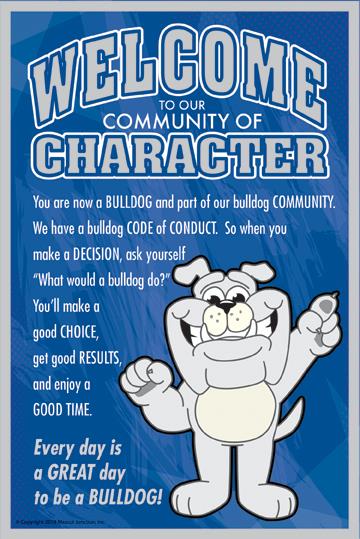 Welcome Poster Character Bulldog