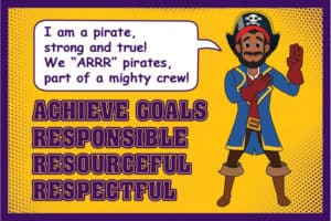 Pledge Poster Pirate Mascot