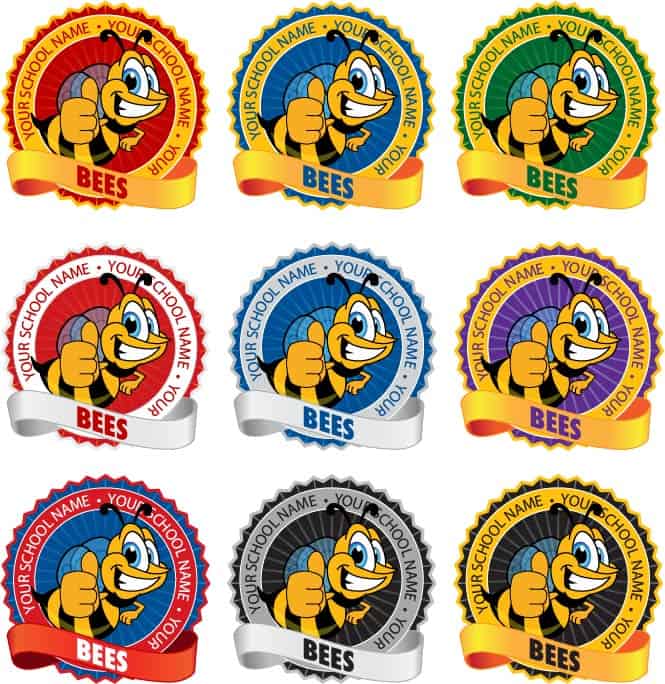 Bee Mascot Logo Design Graphic